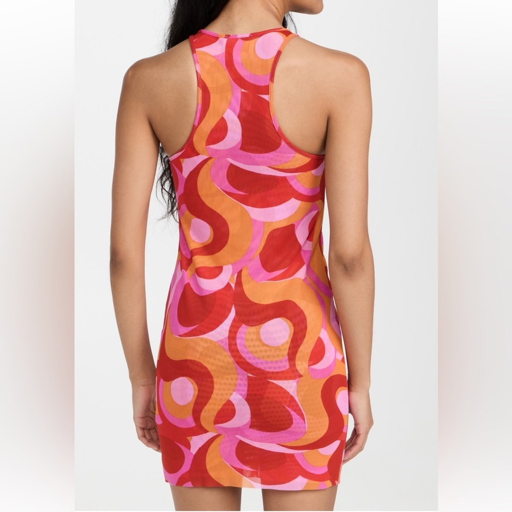 Solid & Striped The Garcelle Printed Mesh Size Dress Size L NWT